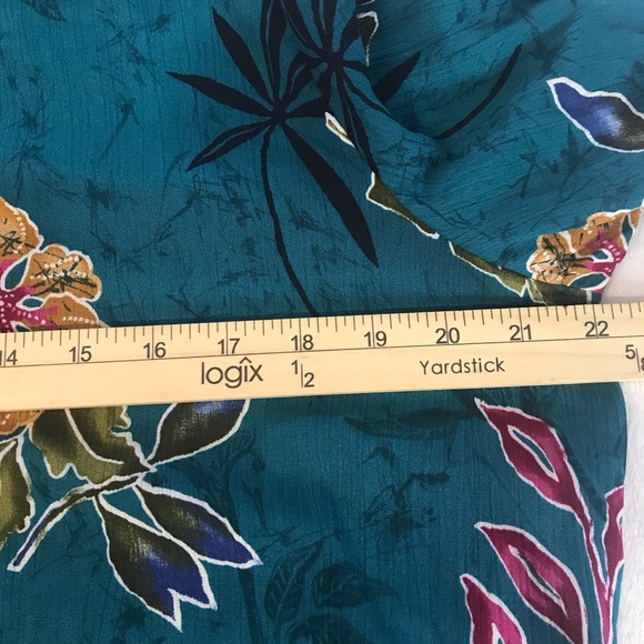 Alfred Dunner Short Sleeve’s Shirt Womens Sz 12 Color Green Floral Collared Neck - Picture 8 of 15